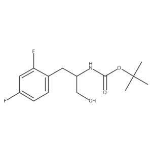 1,1-Dimethylethyl N-[(1S)-2-(2,4-difluorophenyl)-1-(hydroxymethyl)ethyl]carbamate结构式