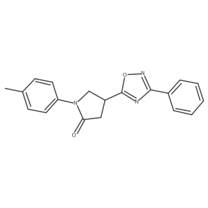 1-(4-Methylphenyl)-4-(3-phenyl-1,2,4-oxadiazol-5-yl)pyrrolidin-2-one Structure