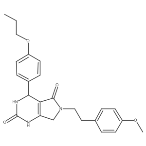 6-(4-methoxyphenethyl)-4-(4-propoxyphenyl)-3,4,6,7-tetrahydro-1H-pyrrolo[3,4-d]pyrimidine-2,5-dione Structure