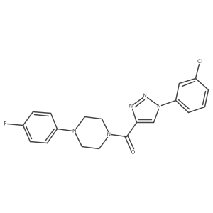 (1-(3-chlorophenyl)-1H-1,2,3-triazol-4-yl)(4-(4-fluorophenyl)piperazin-1-yl)methanone结构式