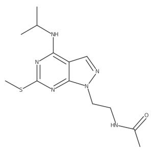 N-(2-(4-(isopropylamino)-6-(methylthio)-1H-pyrazolo[3,4-d]pyrimidin-1-yl)ethyl)acetamide Structure