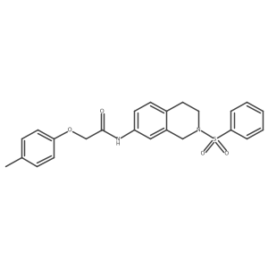 N-(2-(phenylsulfonyl)-1,2,3,4-tetrahydroisoquinolin-7-yl)-2-(p-tolyloxy)acetamide Structure