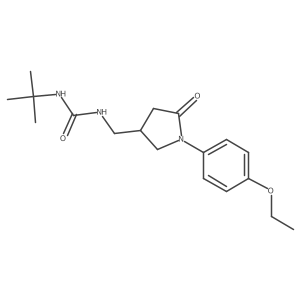 3-Tert-butyl-1-{[1-(4-ethoxyphenyl)-5-oxopyrrolidin-3-yl]methyl}urea Structure