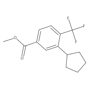 3-Cyclopentyl-4-trifluoromethylbenzoic acid methyl ester结构式