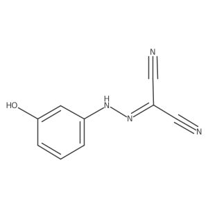 2-(3-Hydroxyphenyl)hydrazonopropanedinitrile Structure