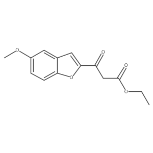 Ethyl 3-(5-methoxybenzofuran-2-yl)-3-oxopropanoate结构式