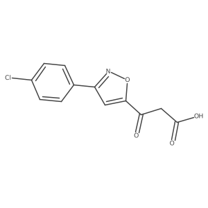 3-(4-Chlorophenyl)-I(2)-oxo-5-isoxazolepropanoic acid Structure