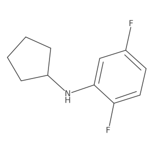 N-cyclopentyl-2,5-difluoroaniline结构式