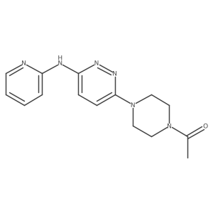 1-(4-(6-(Pyridin-2-ylamino)pyridazin-3-yl)piperazin-1-yl)ethanone Structure