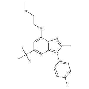 5-tert-butyl-3-(4-fluorophenyl)-N-(2-methoxyethyl)-2-methylpyrazolo[1,5-a]pyrimidin-7-amine Structure