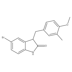 5-bromo-3-(4-methoxy-3-methylbenzyl)-1,3-dihydro-2H-indol-2-one Structure