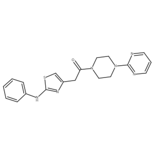 2-[2-(Phenylamino)-1,3-thiazol-4-yl]-1-[4-(pyrimidin-2-yl)piperazin-1-yl]ethan-1-one Structure