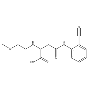 4-((2-Cyanophenyl)amino)-2-((2-methoxyethyl)amino)-4-oxobutanoic acid结构式