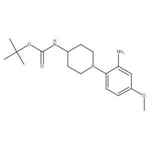 Tert-butyl 1-(2-amino-4-methoxyphenyl)piperidin-4-ylcarbamate结构式