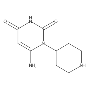 6-Amino-1-(4-piperidinyl)-2,4(1h,3h)-pyrimidinedione Structure