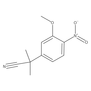 2-(3-Methoxy-4-nitro-phenyl)-2-methyl-propionitrile Structure