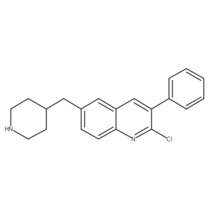 2-Chloro-3-phenyl-6-(4-piperidinylmethyl)quinoline结构式