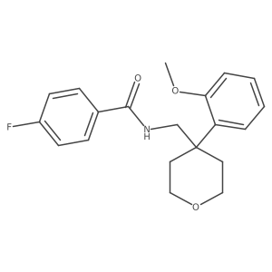 4-fluoro-N-{[4-(2-methoxyphenyl)oxan-4-yl]methyl}benzamide结构式