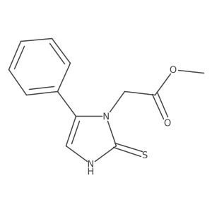 methyl (5-phenyl-2-thioxo-2,3-dihydro-1H-imidazol-1-yl)acetate结构式