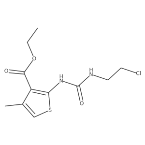 Ethyl 2-[[[(2-chloroethyl)amino]carbonyl]amino]-4-methyl-3-thiophenecarboxylate结构式