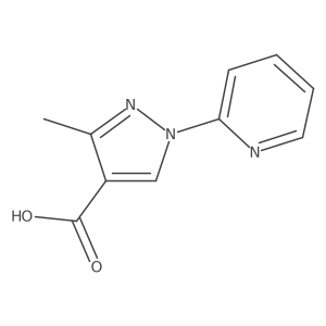 3-Methyl-1-(pyridin-2-YL)-1H-pyrazole-4-carboxylic acid结构式