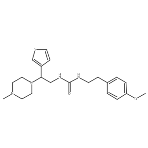 1-(4-Methoxyphenethyl)-3-(2-(4-methylpiperazin-1-yl)-2-(thiophen-3-yl)ethyl)urea Structure