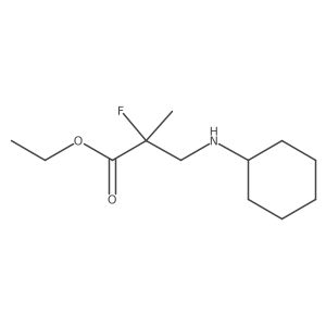 Ethyl 3-(cyclohexylamino)-2-fluoro-2-methylpropanoate Structure
