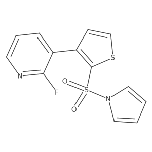 2-fluoro-3-[2-(1H-pyrrol-1-ylsulfonyl)thiophen-3-yl]pyridine结构式