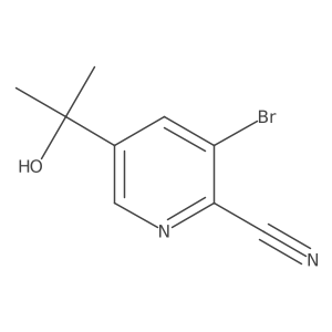 3-Bromo-5-(2-hydroxypropan-2-yl)picolinonitrile Structure