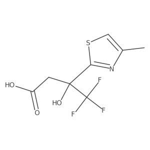 4,4,4-Trifluoro-3-hydroxy-3-(4-methyl-1,3-thiazol-2-yl)butanoic acid结构式