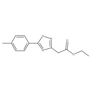 (5-p-Tolyl-[1,2,4]oxadiazol-3-yl)-acetic acid ethyl ester结构式