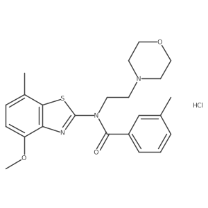 N-(4-methoxy-7-methylbenzo[d]thiazol-2-yl)-3-methyl-N-(2-morpholinoethyl)benzamide hydrochloride结构式
