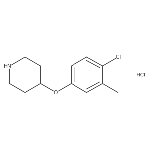 4-(4-Chloro-3-methylphenoxy)piperidine hydrochloride结构式