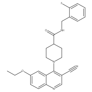 1-(3-cyano-6-ethoxyquinolin-4-yl)-N-[(2-fluorophenyl)methyl]piperidine-4-carboxamide Structure