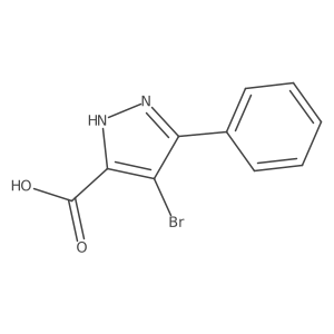 4-bromo-3-phenyl-1H-pyrazole-5-carboxylic acid结构式