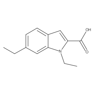 1,6-Diethyl-1H-indole-2-carboxylic acid Structure