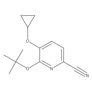 6-Tert-butoxy-5-cyclopropoxypicolinonitrile结构式
