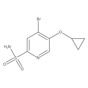 4-Bromo-5-cyclopropoxypyridine-2-sulfonamide Structure
