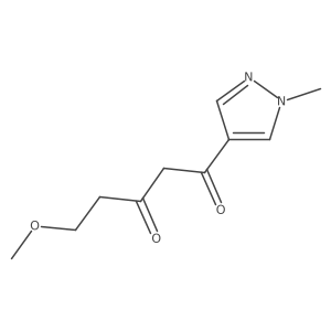 5-Methoxy-1-(1-methyl-1h-pyrazol-4-yl)pentane-1,3-dione Structure