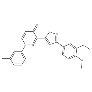 3-(3-(3,4-dimethoxyphenyl)-1,2,4-oxadiazol-5-yl)-1-(m-tolyl)pyridazin-4(1H)-one Structure