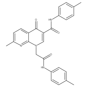 7-methyl-4-oxo-1-(2-oxo-2-(p-tolylamino)ethyl)-N-(p-tolyl)-1,4-dihydro-1,8-naphthyridine-3-carboxamide结构式
