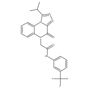 2-[4-oxo-1-(propan-2-yl)[1,2,4]triazolo[4,3-a]quinoxalin-5(4H)-yl]-N-[3-(trifluoromethyl)phenyl]acetamide Structure
