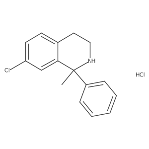 Isoquinoline, 7-chloro-1,2,3,4-tetrahydro-1-methyl-1-phenyl-, hydrochloride Structure