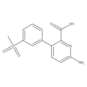 6-Amino-3-(3-methylsulfonylphenyl)picolinic acid结构式
