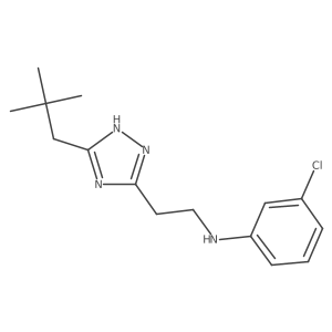 3-Chloro-N-(2-(5-neopentyl-1H-1,2,4-triazol-3-yl)ethyl)aniline Structure