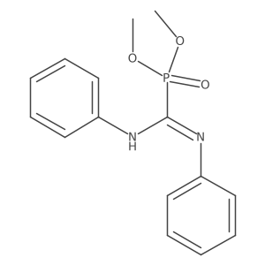 Phosphonic acid, [(phenylamino)(phenylimino)methyl]-, dimethyl ester结构式