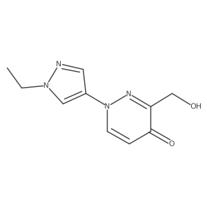 1-(1-Ethylpyrazol-4-yl)-3-(hydroxymethyl)pyridazin-4-one Structure