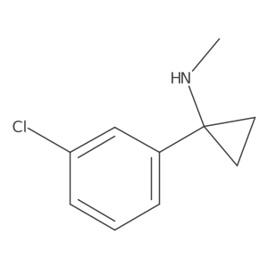 1-(3-chlorophenyl)-N-methylcyclopropan-1-amine结构式