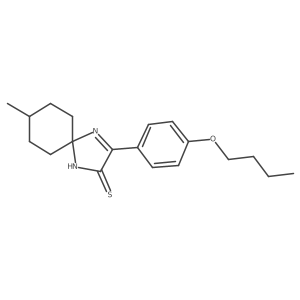 3-(4-Butoxyphenyl)-8-methyl-1,4-diazaspiro[4.5]dec-3-ene-2-thione Structure