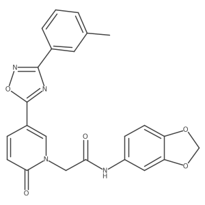 N-(1,3-benzodioxol-5-yl)-2-{5-[3-(3-methylphenyl)-1,2,4-oxadiazol-5-yl]-2-oxopyridin-1(2H)-yl}acetamide Structure